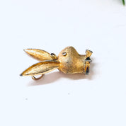 Vintage gold-toned Playboy bunny rabbit dangle pendant charm necklace