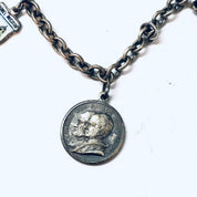 Vintage Bracelet, Charm Bracelet, Charm Jewelry, Silver Bracelet, Vintage Jewelry, Tinkerbell Bracelet, Wagon Charm, Religious Jewelry, 925