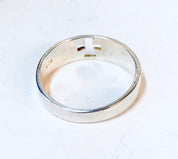 Vintage Ring, Silver Ring, Vintage Jewelry, Band Ring, Thin Band, Cross Ring, Religious Ring, Simple Jewelry, Cut Out Ring, Sterling Silver