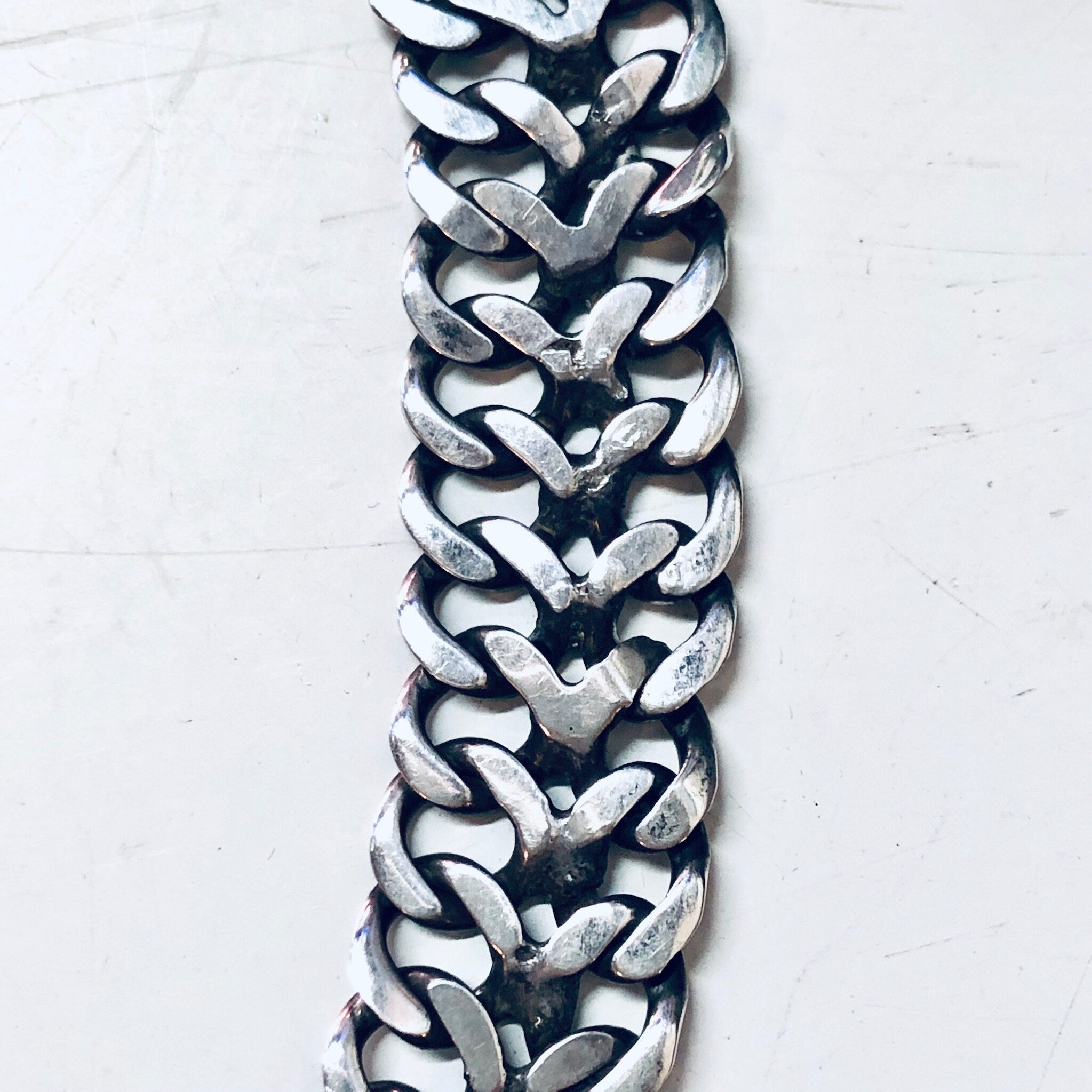 Vintage Choker, Vintage Silver Necklace, Thick Chain, Silver Choker, Mexico Sterling, Chain Link, Vintage Jewelry, Bohemian Style, Boho