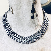 Vintage Choker, Vintage Silver Necklace, Thick Chain, Silver Choker, Mexico Sterling, Chain Link, Vintage Jewelry, Bohemian Style, Boho