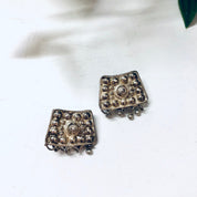 Vintage Earrings, Unique Jewelry, Silver Toned Earrings, Pierced Ears, Dangle Earrings, Ball Earrings, Wedding Jewelry, Wedding Gift, Boho