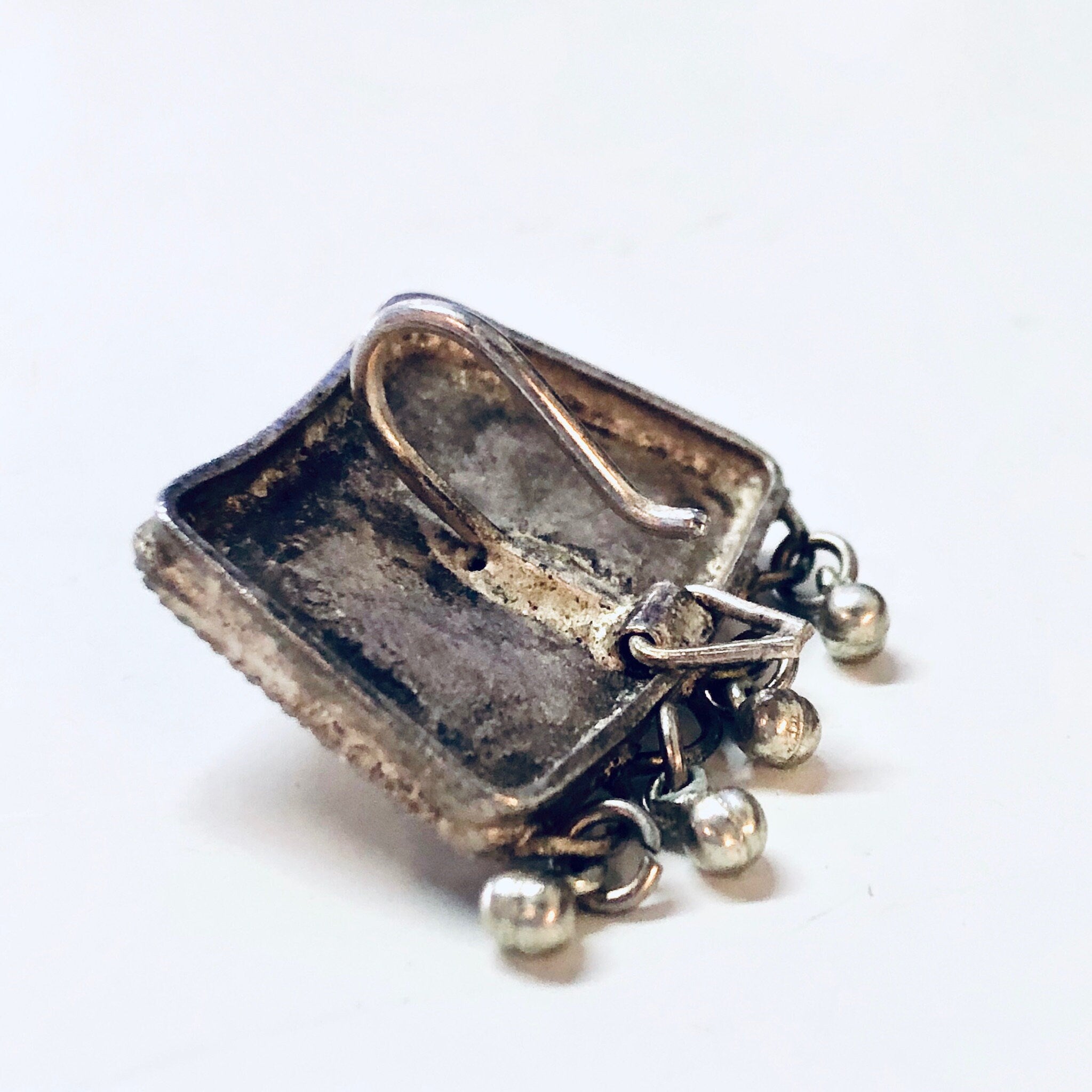 Vintage Earrings, Unique Jewelry, Silver Toned Earrings, Pierced Ears, Dangle Earrings, Ball Earrings, Wedding Jewelry, Wedding Gift, Boho