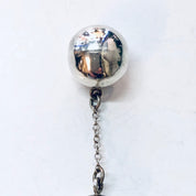 Vintage Necklace, Silver Necklace, Ball Necklace, Unique Jewelry, Statement Jewelry, Silver Chain, Ball and Chain, Thin Chain, 925 Necklace