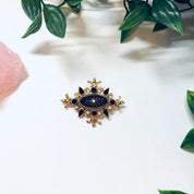 Vintage Brooch, Gold Toned Brooch, Black and Gold, Vintage Jewelry, Vintage Pin, Unique Jewelry, Statement Jewelry, Faux Pearl Pin, Black