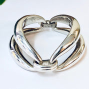 Vintage Bracelet, Bangle Bracelet, Hinged Bracelet, Vintage Jewelry, Silver Bracelet, Statement Jewelry, Cut Out Bracelet, Unique, Rare, 925