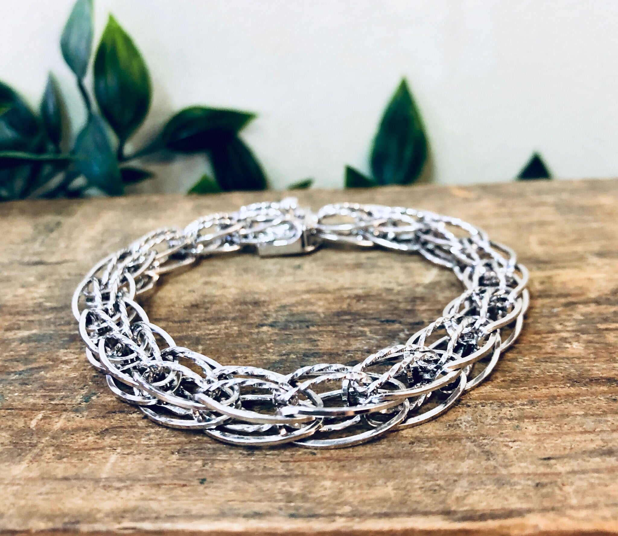 Vintage Bracelet, Silver Bracelet, Link Bracelet, Chain Bracelet, Vintage Jewelry, Simple Jewelry, Sterling Bracelet, 925 Bracelet, Unique