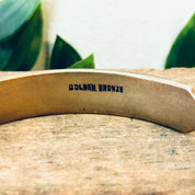 ID Bracelet, Vintage Bracelet, Golden Bronze, Brass Bracelet, Cuff Bracelet, Vintage Jewelry, Engraved Bracelet, Bronze Bracelet, Bangle
