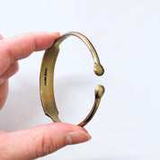 ID Bracelet, Vintage Bracelet, Golden Bronze, Brass Bracelet, Cuff Bracelet, Vintage Jewelry, Engraved Bracelet, Bronze Bracelet, Bangle