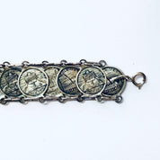 Vintage Coins, Coin Bracelet, SPQR Coins, Italy Rome Coins, Italian Souvenir, Souvenir Bracelet, Silver Coins, Coin Jewelry, Romulus, Remus