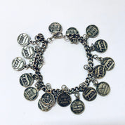 Vintage Coins, Coin Bracelet, SPQR Coins, Italy Rome Coins, Italian Souvenir, Souvenir Bracelet, Silver Coins, Coin Jewelry, Romulus, Remus