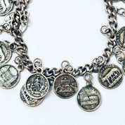 Vintage Coins, Coin Bracelet, SPQR Coins, Italy Rome Coins, Italian Souvenir, Souvenir Bracelet, Silver Coins, Coin Jewelry, Romulus, Remus