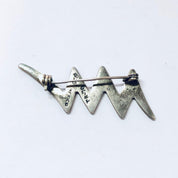 Vintage Brooch, Silver Brooch, Vintage Pin, Zig Zag Brooch, Vintage Jewelry, Lightning Design, Lightning Bolt, Unique Pin, 925 Brooch