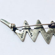 Vintage Brooch, Silver Brooch, Vintage Pin, Zig Zag Brooch, Vintage Jewelry, Lightning Design, Lightning Bolt, Unique Pin, 925 Brooch