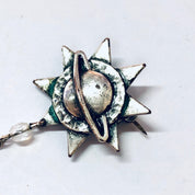 Vintage Brooch, Silver Pin, Saturn Brooch, Star Pin, Outer Space, Unique Jewelry, Planet Jewelry, Vintage Jewelry, Silver Brooch, 925 Brooch