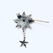 Vintage Brooch, Silver Pin, Saturn Brooch, Star Pin, Outer Space, Unique Jewelry, Planet Jewelry, Vintage Jewelry, Silver Brooch, 925 Brooch