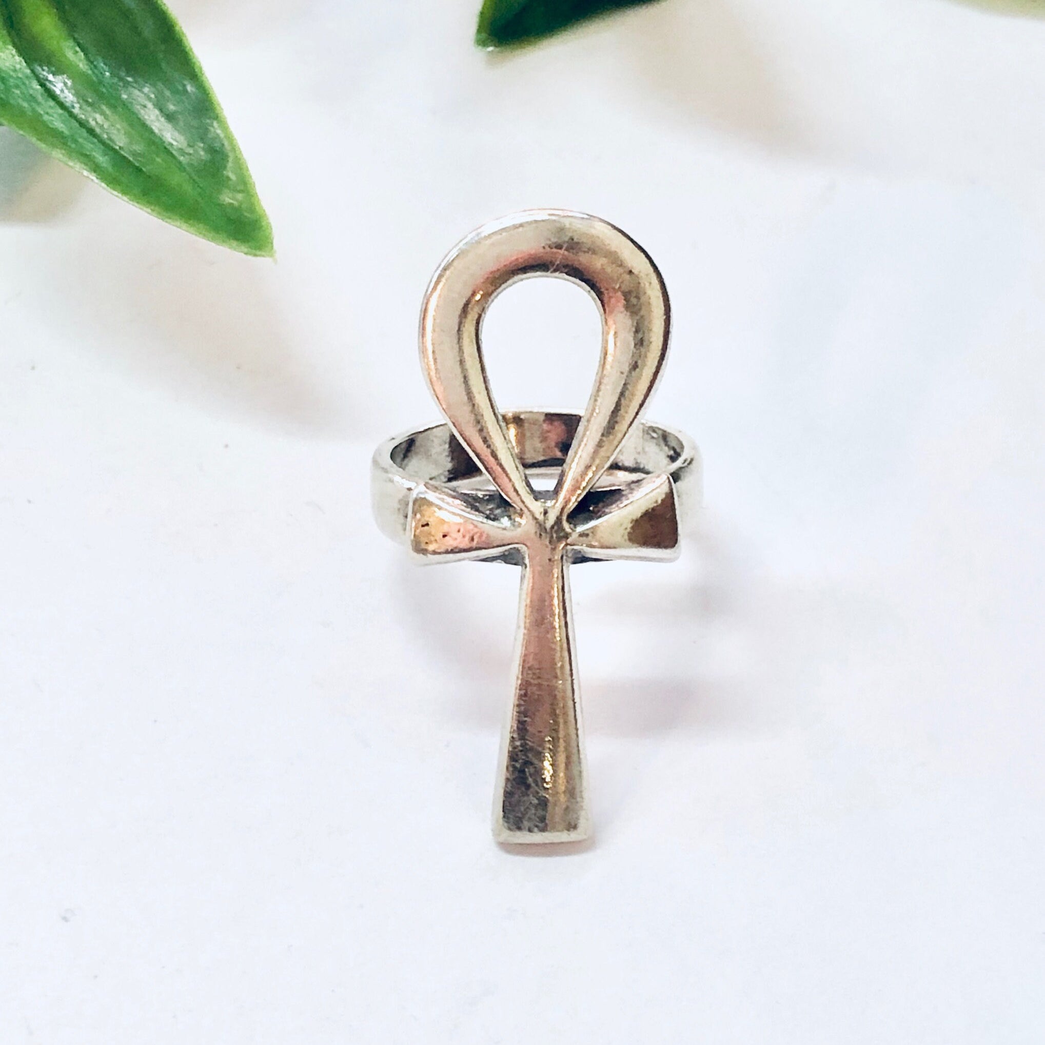 Vintage Ring, Silver Ring, Ankh Ring, Ankh Jewelry, Symbol of Life, Egyptian Symbol, Vintage Jewelry, Statement Ring, Big Ring, 925 Ring