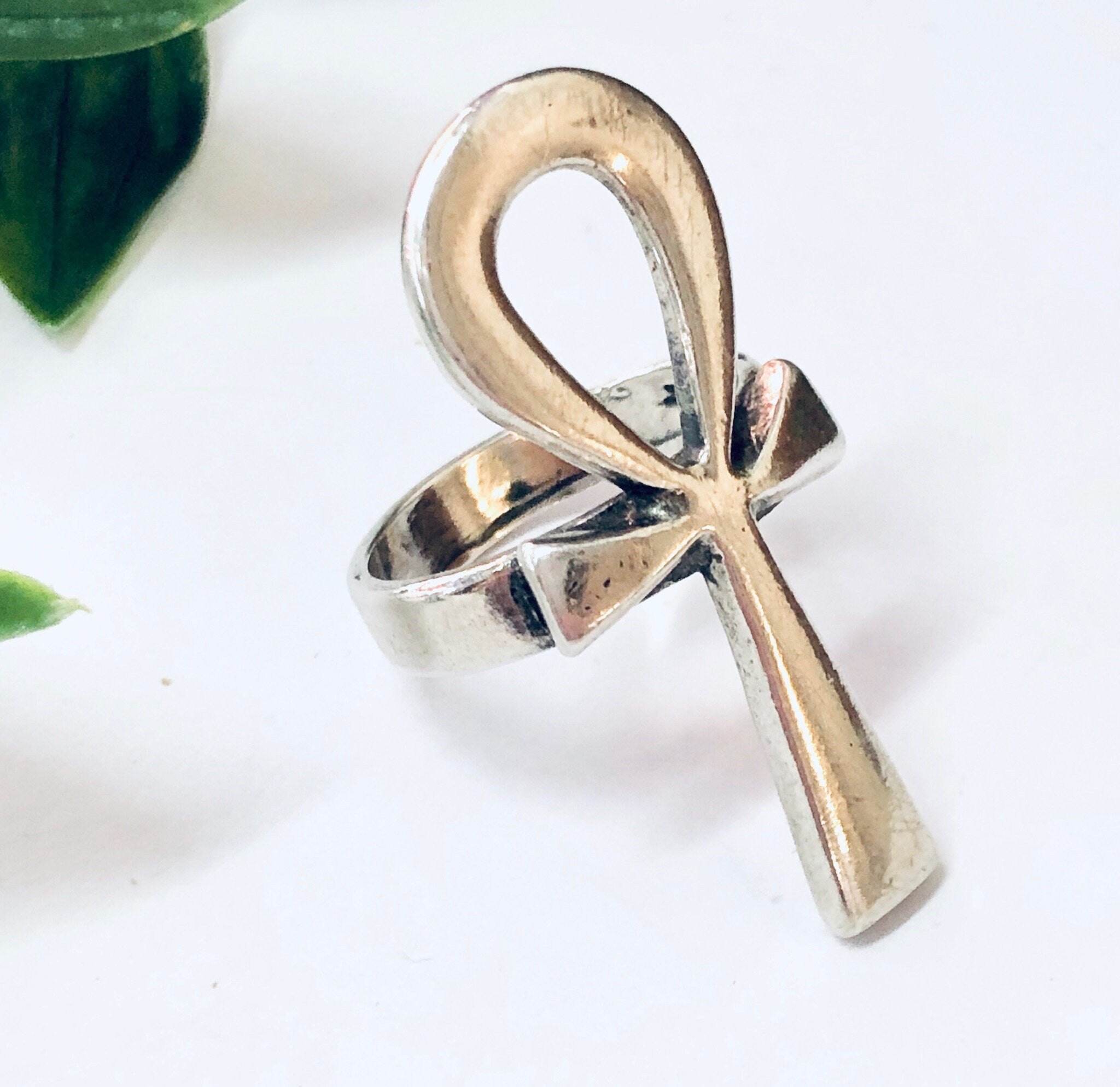 Vintage Ring, Silver Ring, Ankh Ring, Ankh Jewelry, Symbol of Life, Egyptian Symbol, Vintage Jewelry, Statement Ring, Big Ring, 925 Ring