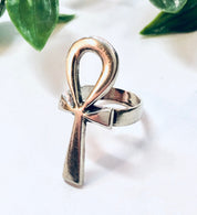 Vintage Ring, Silver Ring, Ankh Ring, Ankh Jewelry, Symbol of Life, Egyptian Symbol, Vintage Jewelry, Statement Ring, Big Ring, 925 Ring