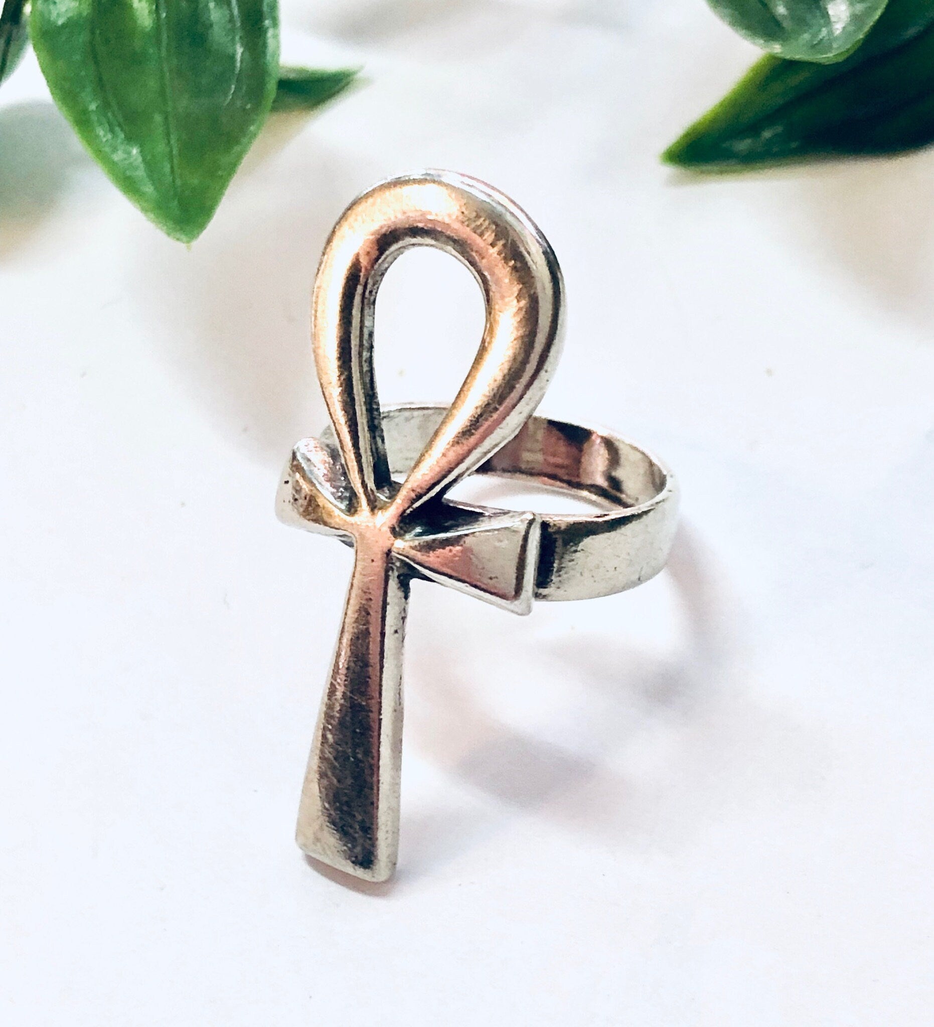 Vintage Ring, Silver Ring, Ankh Ring, Ankh Jewelry, Symbol of Life, Egyptian Symbol, Vintage Jewelry, Statement Ring, Big Ring, 925 Ring