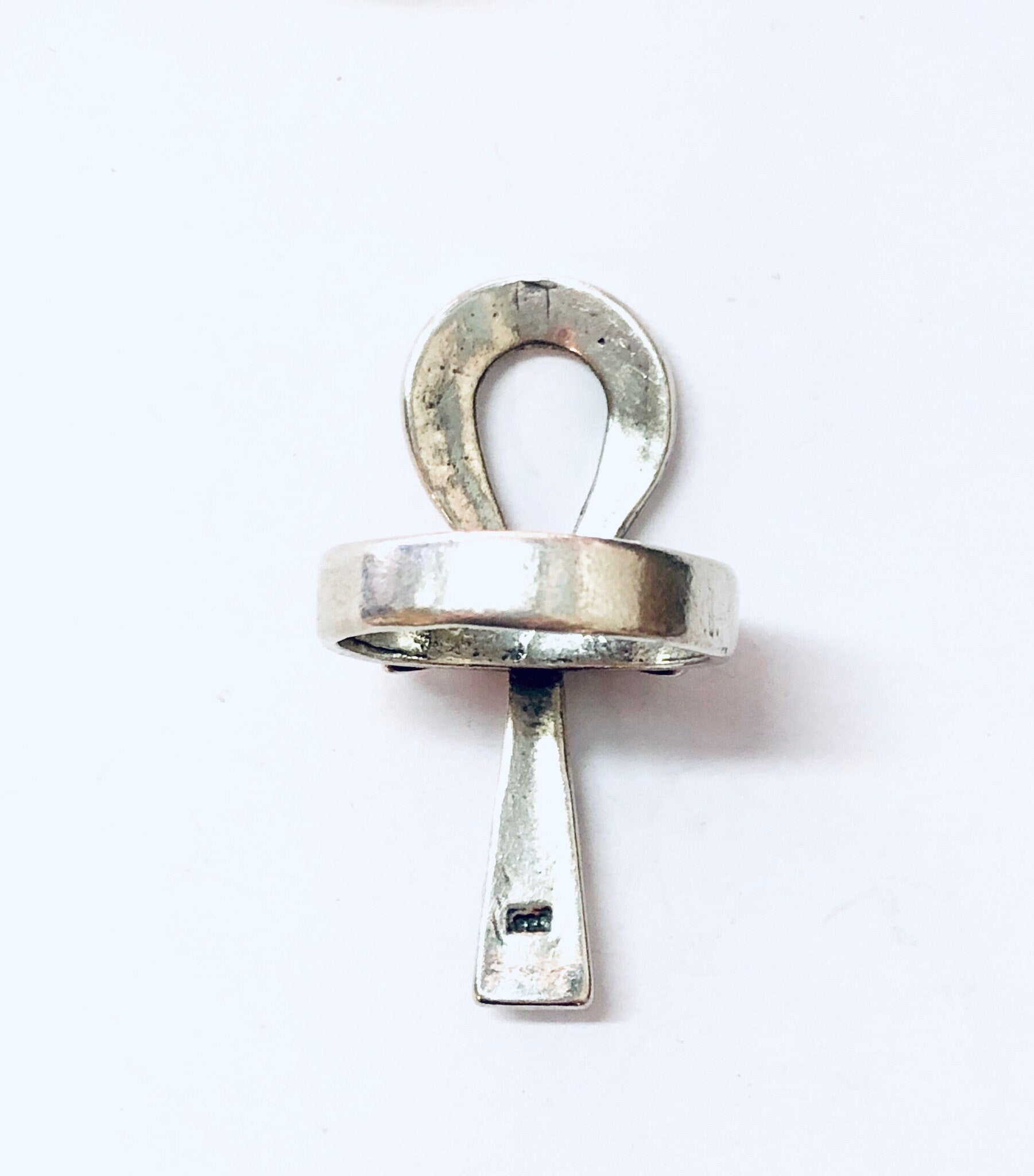 Vintage Ring, Silver Ring, Ankh Ring, Ankh Jewelry, Symbol of Life, Egyptian Symbol, Vintage Jewelry, Statement Ring, Big Ring, 925 Ring