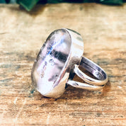 Vintage Ring, Silver Ring, Unique Jewelry, Statement Ring, Cocktail Ring, Gold Fleck Ring, Clear Ring, Bubble Ring, Vintage Jewelry, 925