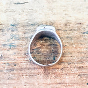 Vintage Ring, Silver Ring, Cocktail Ring, Quartz Ring, Raw Quartz, Unique Jewelry, Vintage Jewelry, Rare Ring, 925 Ring, Fools Gold, Square