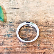 Vintage Ring, Silver Ring, Simple Jewelry, Minimalist Ring, Pink stone, Silver and Pink, Stacker Ring, Vintage Jewelry, Thin Band, 925 Ring