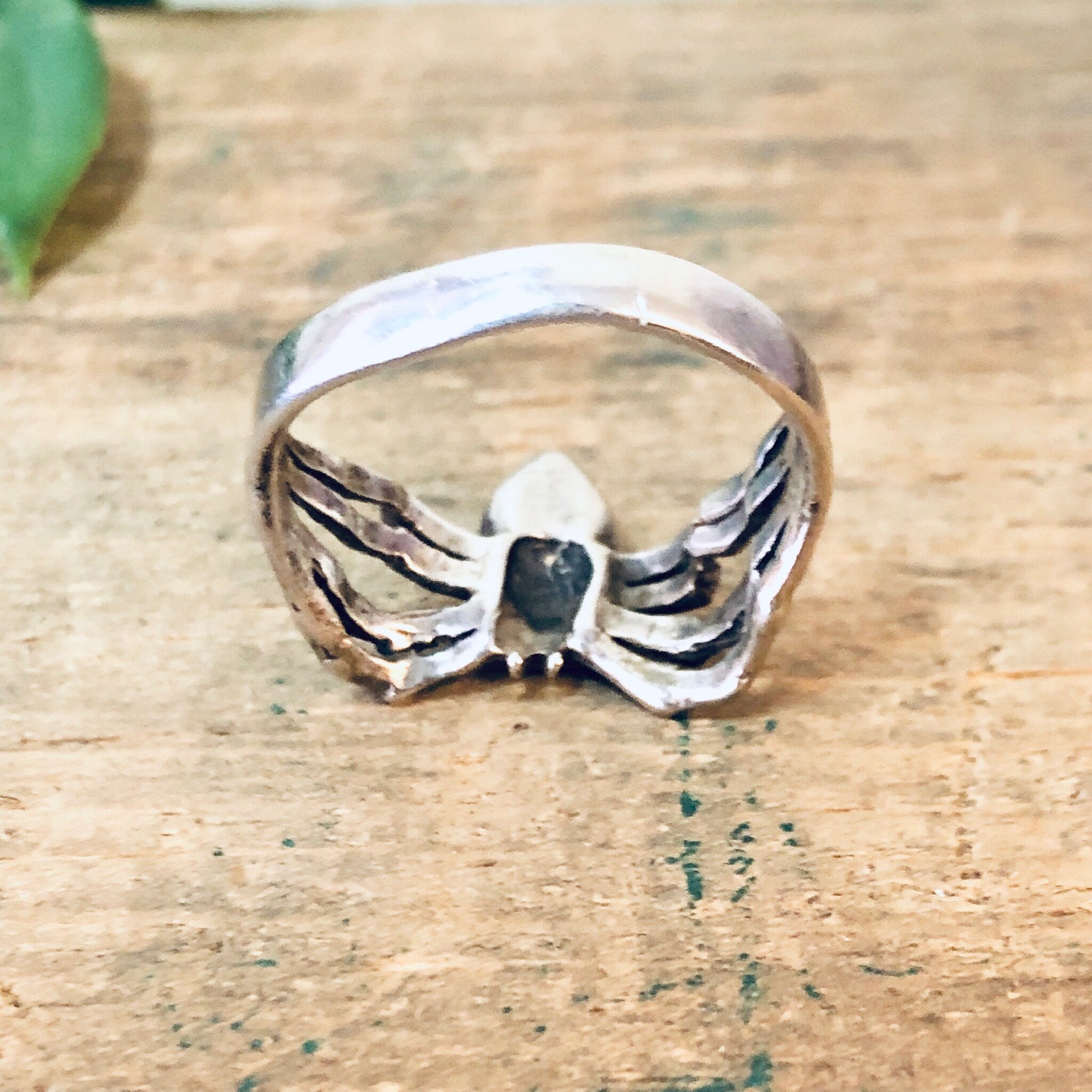 Vintage Silver Ring, Spider Ring, Black Onyx Ring, Vintage Jewelry, Unique Jewelry, Spider Jewelry, Goth Ring, Black and Silver, 925 Ring