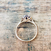 Vintage Gold Ring, Ruby Ring, Ruby Flower Ring, 18 Karat Gold, Yellow Gold Ring, Gold Jewelry, Vintage Jewelry, Red Gold, Engagement Ring