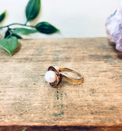 Vintage Gold Ring, 10 Karat Gold Ring, 10K Gold, Yellow Gold Ring, Pearl Ring, Vintage Jewelry, Pearl Jewelry, Gold and Pearl, Vintage Gold
