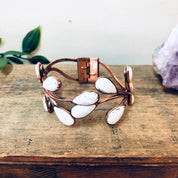 Matisse Copper, Vintage Matisse, Vintage Jewelry Set, Vintage Brooch, Vintage Bracelet, White Enamel, Hinge Cuff, Matisse, Matisse Renoir