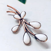 Matisse Copper, Vintage Matisse, Vintage Jewelry Set, Vintage Brooch, Vintage Bracelet, White Enamel, Hinge Cuff, Matisse, Matisse Renoir