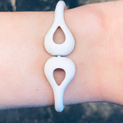 Vintage Vendome Bracelet, White Bracelet, Vendome Jewelry, Bangle Bracelet, Costume Jewelry, White Jewelry, Unique Jewelry, Cut Out Bracelet