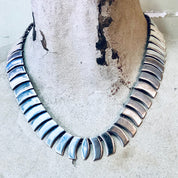 Vintage Necklace, Silver Necklace, Silver Choker, Unique Jewelry, Vintage Jewelry, Statement Necklace, Bib Necklace, 925 Necklace, Chain