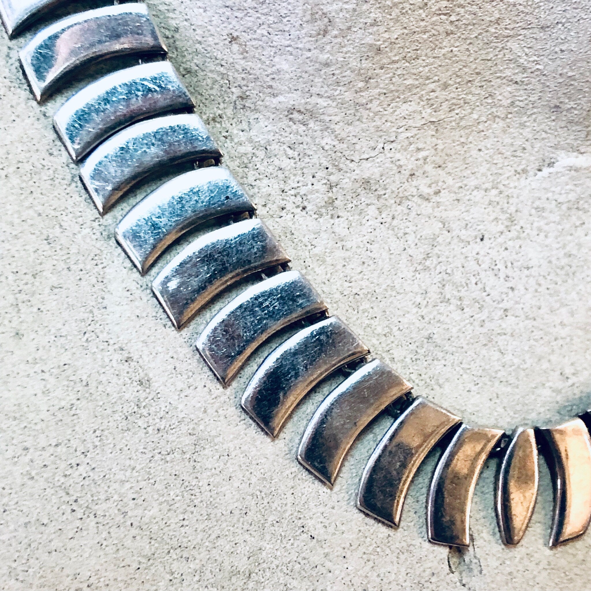 Vintage Necklace, Silver Necklace, Silver Choker, Unique Jewelry, Vintage Jewelry, Statement Necklace, Bib Necklace, 925 Necklace, Chain
