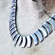 Vintage Necklace, Silver Necklace, Silver Choker, Unique Jewelry, Vintage Jewelry, Statement Necklace, Bib Necklace, 925 Necklace, Chain