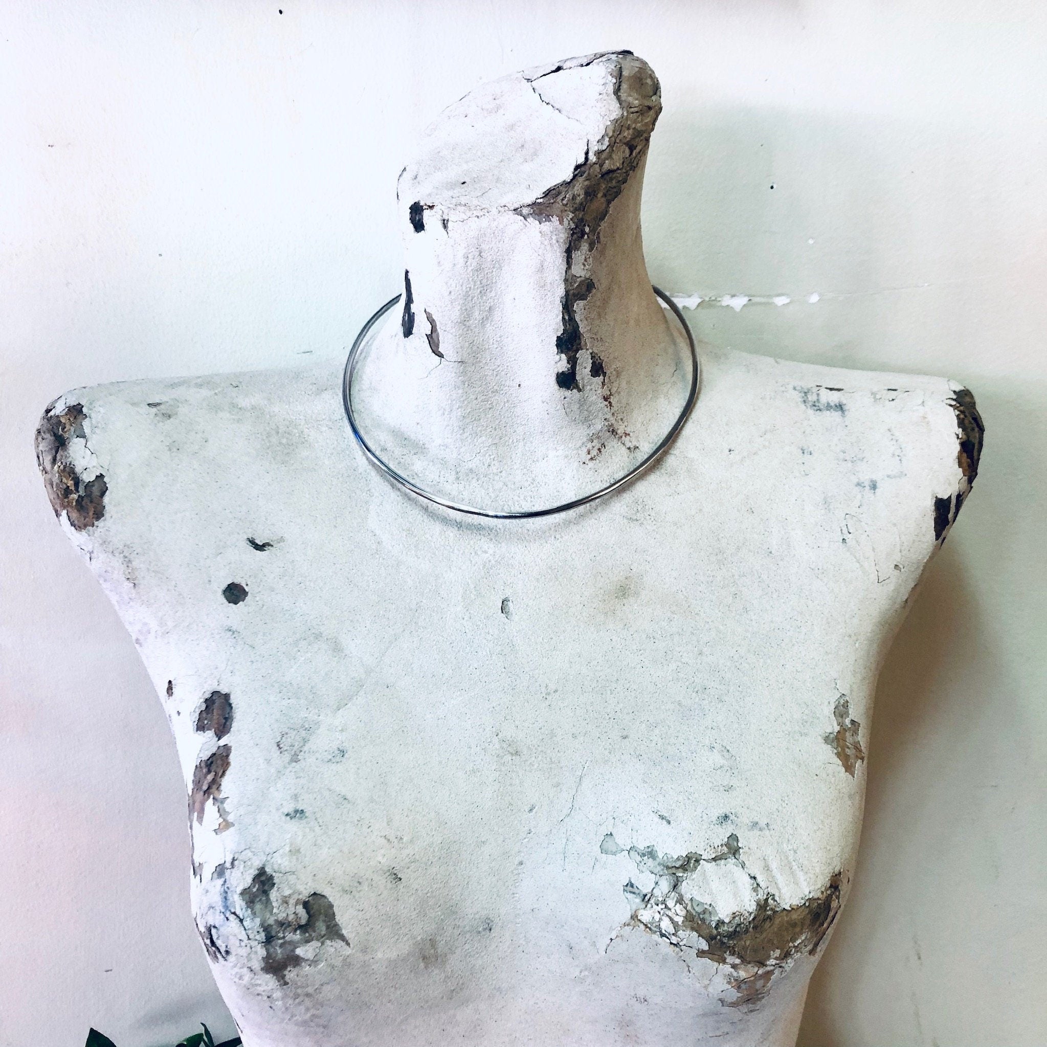 Vintage Choker, Silver Choker, Vintage Necklace, Simple Jewelry, Minimalist Style, Boho Jewelry, Hippie Vibes, Sleek Necklace, Vintage 925