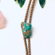 Vintage Bolo Tie, Turquoise Jewelry, Vintage Jewelry, Bolo Tie, Unique Jewelry, Statement Jewelry, Brown and Green, Southwestern Style, Blue