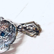 Vintage Gold Pendant, 14K White Gold, 14 Karat Gold, Diamond Pendant, Blue Topaz, Aquamarine Jewelry, Vintage Jewelry, Art Deco Pendant