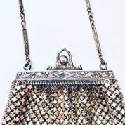 Whiting and Davis Purse, Mesh Purse, Silver Bag, Evening Bag, Whiting and Davis, Art Deco Bag, Vintage Purse, Handbag, Change Purse, Unique