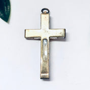 Cross Pendant, Religious Jewelry, Vintage Jewelry, Crucifix Pendant, Gold Toned Pendant, Clear Cross, Vintage Necklace, Religious Pendant