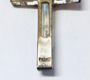 Cross Pendant, Religious Jewelry, Vintage Jewelry, Crucifix Pendant, Gold Toned Pendant, Clear Cross, Vintage Necklace, Religious Pendant