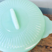 Fire King Jane Ray Jadeite Cream and Sugar Bowl, Vintage Jadeite Creamer Sugar Set, Fire King Collectible Glassware, Green Milk Glass, Green