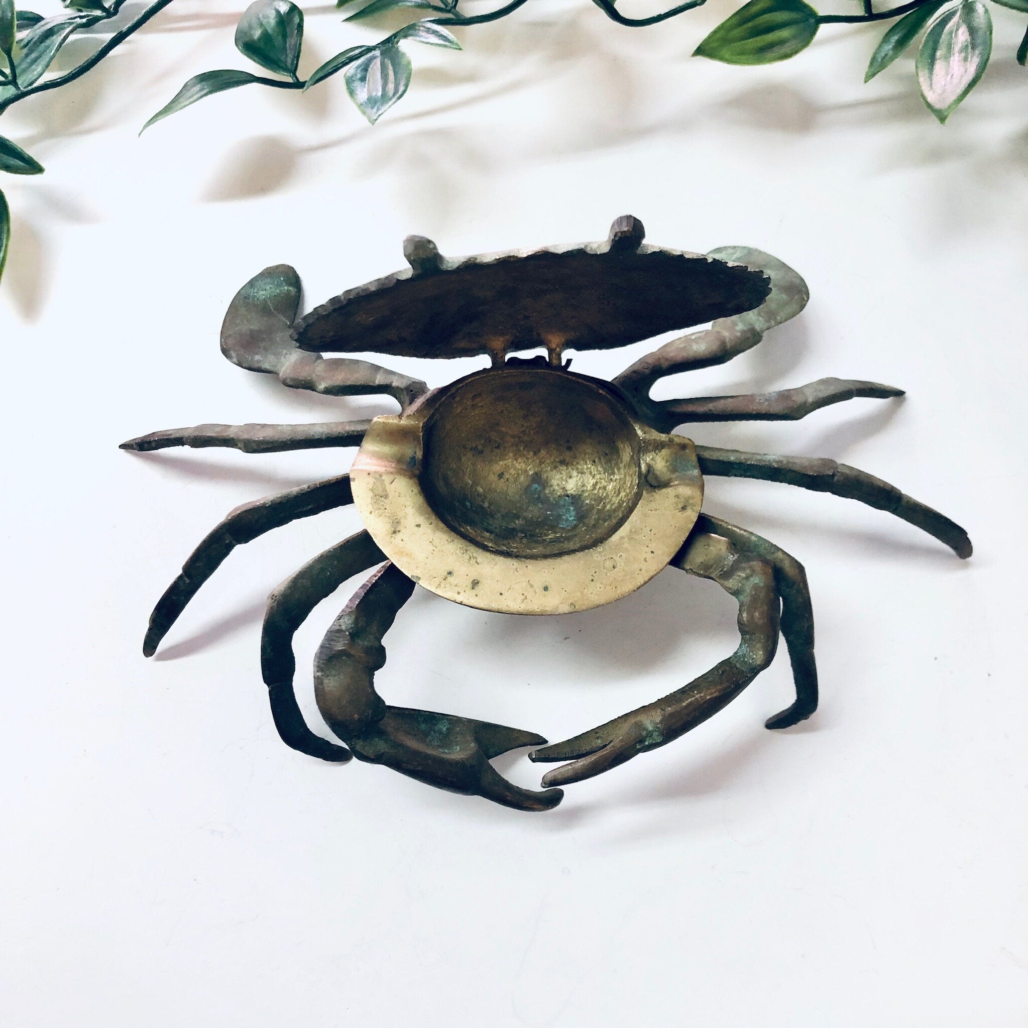 Vintage Ashtray, Crab Ashtray, Brass Crab Tray, Catch All Dish, Ring Dish, Ring Tray, Crab Decor, Brass Ashtray, Vintage Home Decor, Crabby