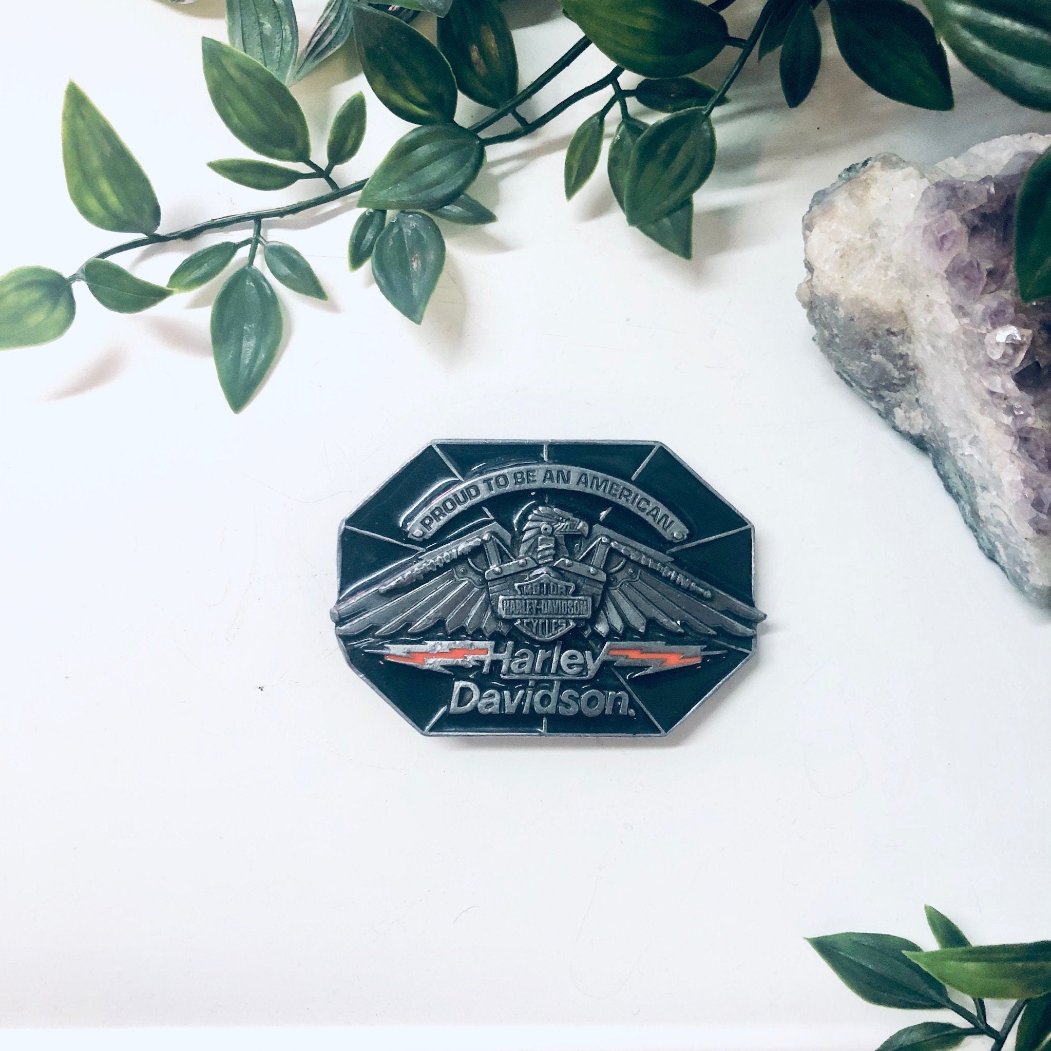 Vintage Belt Buckle, Harley Davidson Buckle, Eagle Belt Buckle, Vintage Accessories, Collectible Harley Buckle, Biker Buckle, Biker Gear