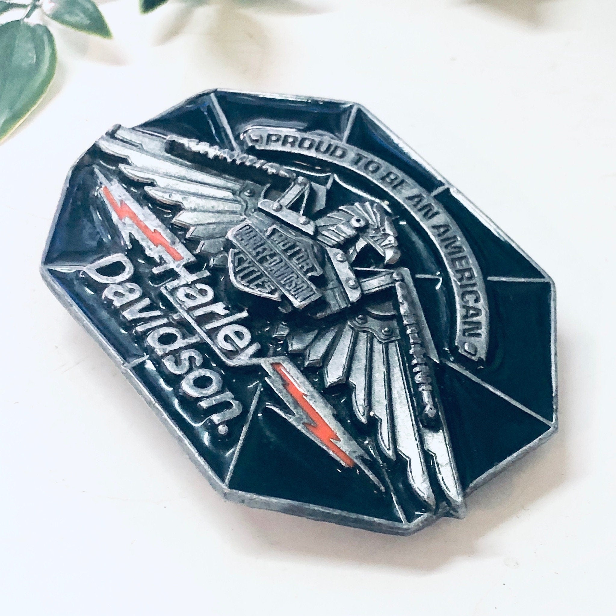 Vintage Belt Buckle, Harley Davidson Buckle, Eagle Belt Buckle, Vintage Accessories, Collectible Harley Buckle, Biker Buckle, Biker Gear