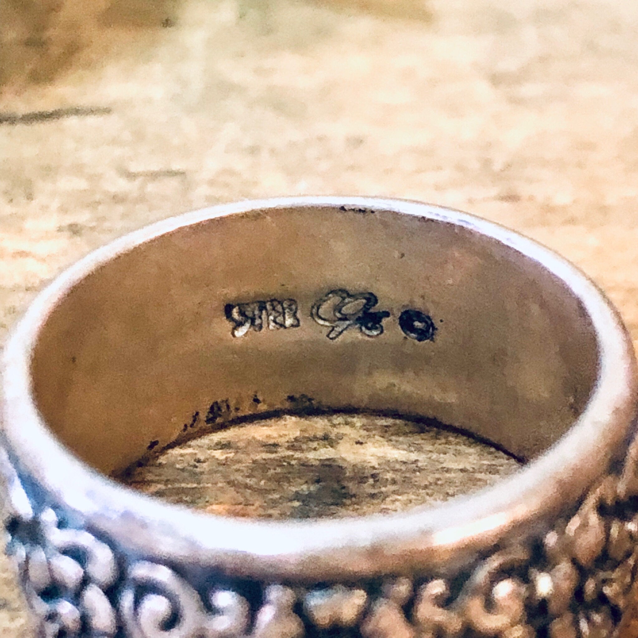 Vintage Silver Ring, Band Ring, Floral Design, Flower Ring, Vintage Jewelry, Sterling Ring, Thick Band, Unique Jewelry, Floral Ring, 925