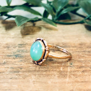 Vintage Ring, Gold Ring, 10 Karat Gold, 10k Gold Ring, Yellow Gold Ring, Green Stone, Green Jewelry, Gold, Light Green, Vintage Jewelry