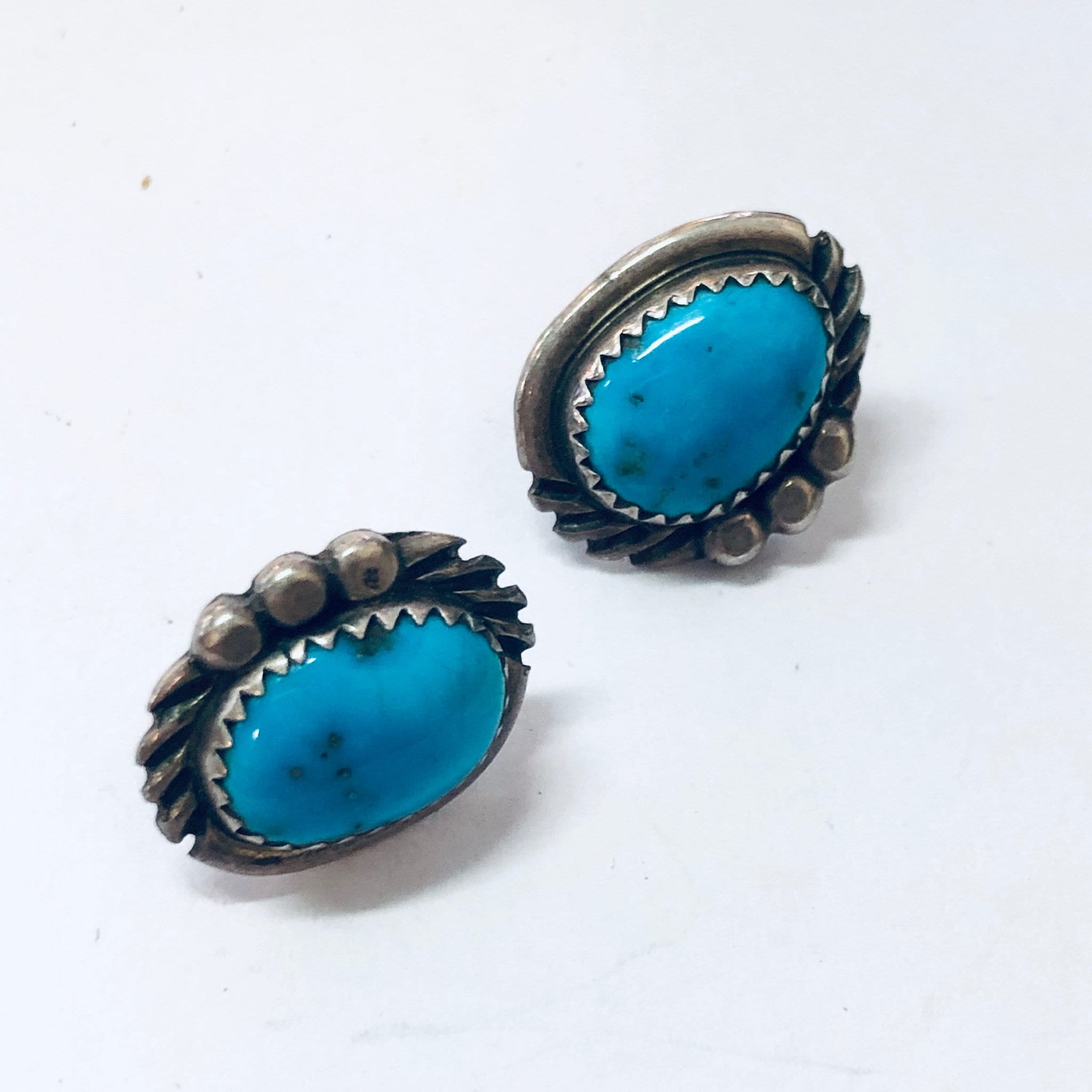 Vintage Earrings, Silver Earrings, Turquoise Jewelry, Boho Style, Bohemian Stye, Boho Jewelry, Vintage Jewelry, Small Earrings, Studs, 925